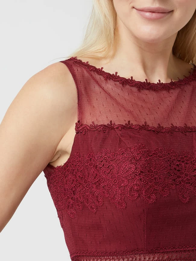 Luxuar Cocktailkleid Aus Tüll - Dunkelrot 3 Luxuar Cocktailkleid Aus Tüll - Dunkelrot – Bild 3