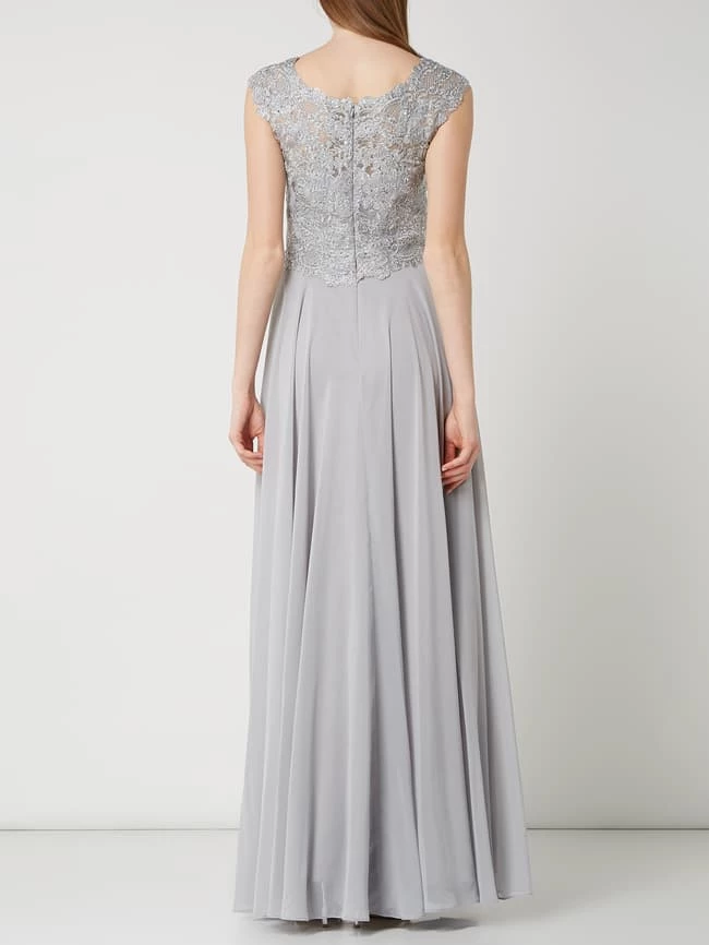 Luxuar Abendkleid Mit Ziersteinen - Mittelgrau 4 Luxuar Abendkleid Mit Ziersteinen - Mittelgrau – Bild 4