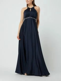 Jake*s Cocktail Abendkleid Mit Pailletten - Marineblau Meliert