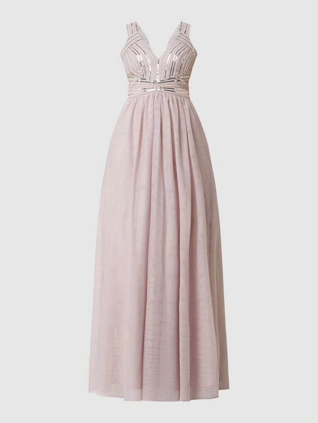 Jake*s Cocktail Abendkleid Aus Tüll Mit Pailletten - Rosé 2 Jake*s Cocktail Abendkleid Aus Tüll Mit Pailletten - Rosé – Bild 2