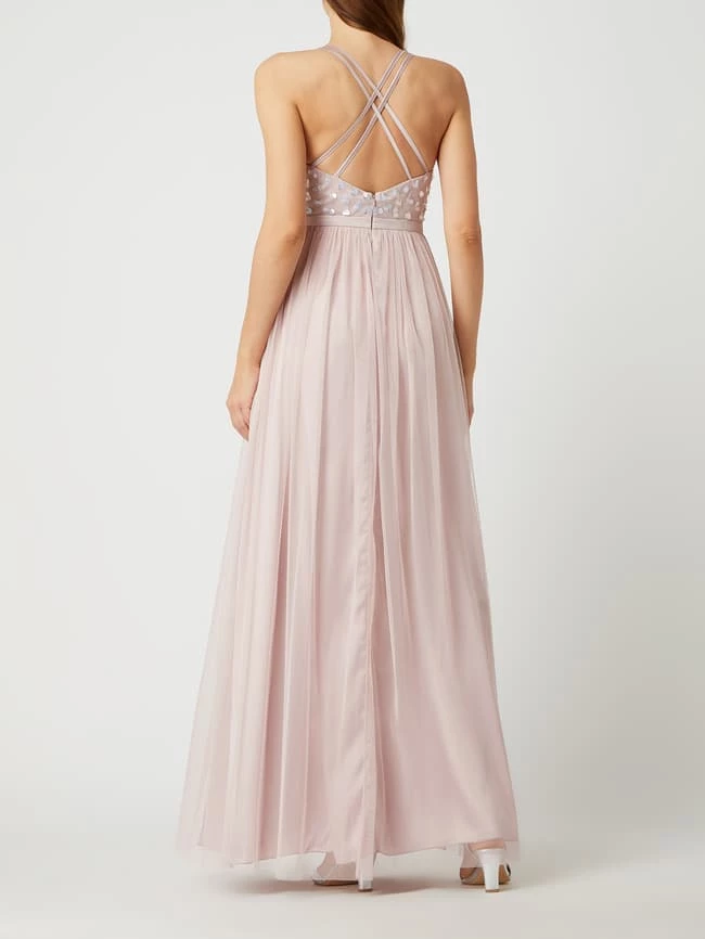 Jake*s Cocktail Abendkleid Mit Blüten-Applikationen - Rosé 4 Jake*s Cocktail Abendkleid Mit Blüten-Applikationen - Rosé – Bild 4