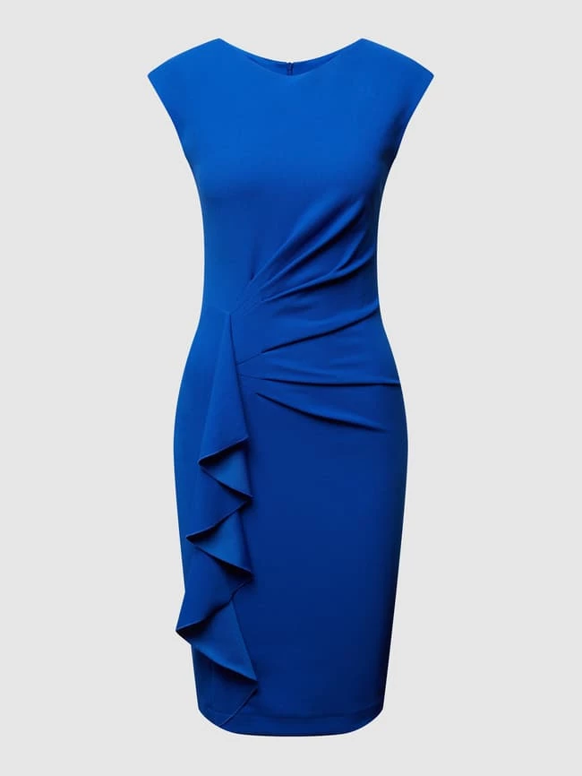 Paradi Cocktailkleid Aus Krepp Mit Drapierung - Royalblau 2 Paradi Cocktailkleid Aus Krepp Mit Drapierung - Royalblau – Bild 2