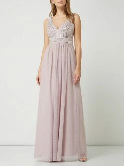 Jake*s Cocktail Abendkleid Aus Tüll Mit Pailletten - Rosé