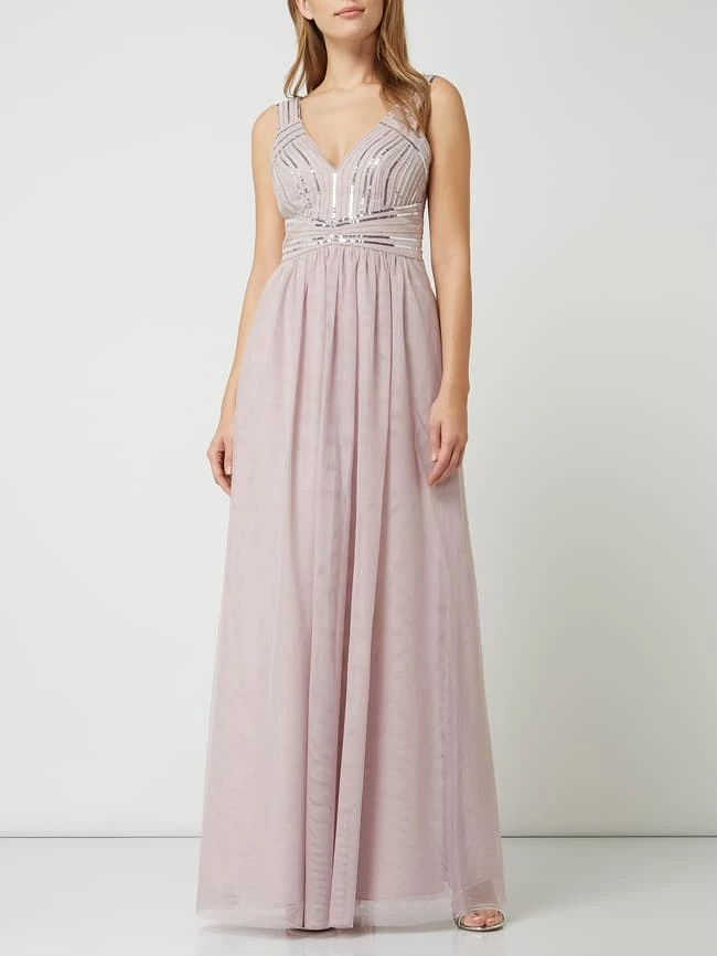 Jake*s Cocktail Abendkleid Aus Tüll Mit Pailletten - Rosé 1 Jake*s Cocktail Abendkleid Aus Tüll Mit Pailletten - Rosé