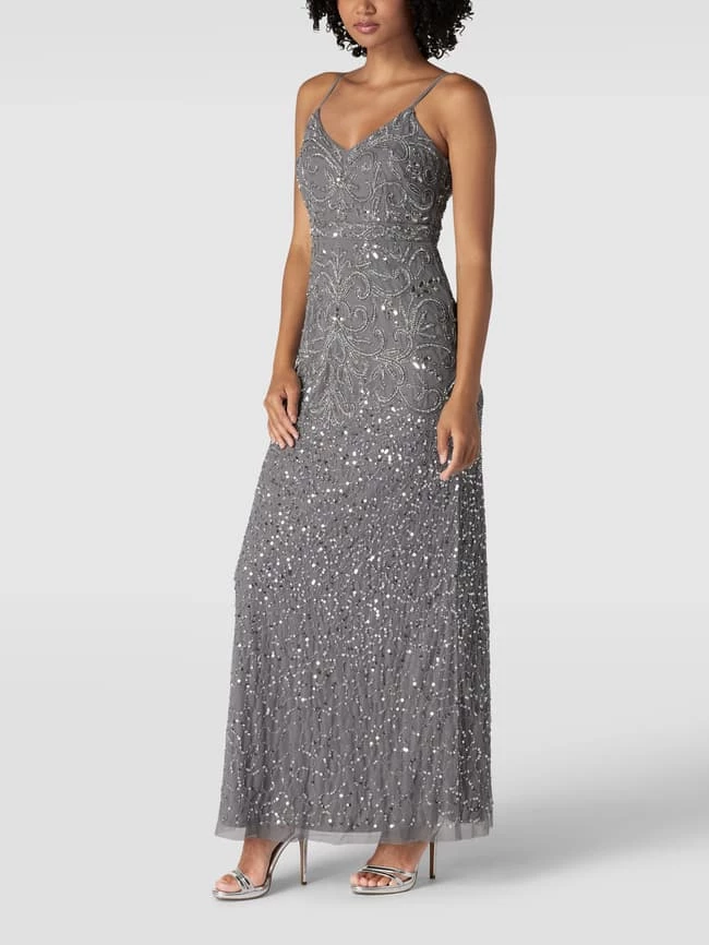 LACE & BEADS Abendkleid Mit Paillettenbesatz - Silber 4 LACE & BEADS Abendkleid Mit Paillettenbesatz - Silber – Bild 4
