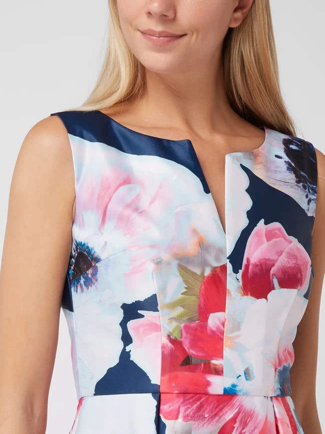 Christian Berg Cocktail Cocktailkleid Aus Satin - Marineblau Meliert 3 Christian Berg Cocktail Cocktailkleid Aus Satin - Marineblau Meliert – Bild 3