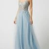 Luxuar Abendkleid Mit Ornamentalen Stickereien - Hellblau