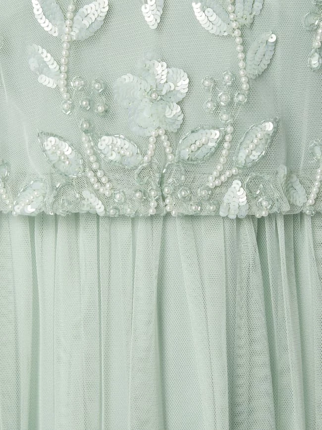 Jake*s Cocktail Abendkleid Aus Mesh Mit Zierperlen - Hellgrün 2 Jake*s Cocktail Abendkleid Aus Mesh Mit Zierperlen - Hellgrün – Bild 2