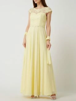 Mascara Abendkleid Mit Strasssteinen - Hellgelb