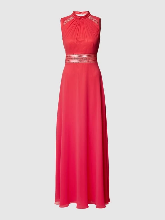 V.M. Abendkleid Mit Häkelspitze - Koralle 2 V.M. Abendkleid Mit Häkelspitze - Koralle – Bild 2