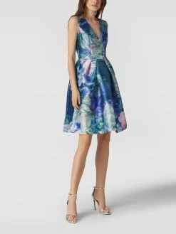 CHI CHI London Cocktailkleid Mit Floralem Muster - Bleu