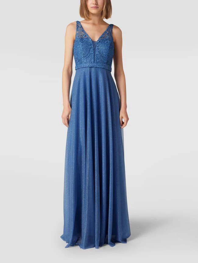 TROYDEN COLLECTION Abendkleid Mit Floralen Stickereien - Hellblau 4 TROYDEN COLLECTION Abendkleid Mit Floralen Stickereien - Hellblau – Bild 4