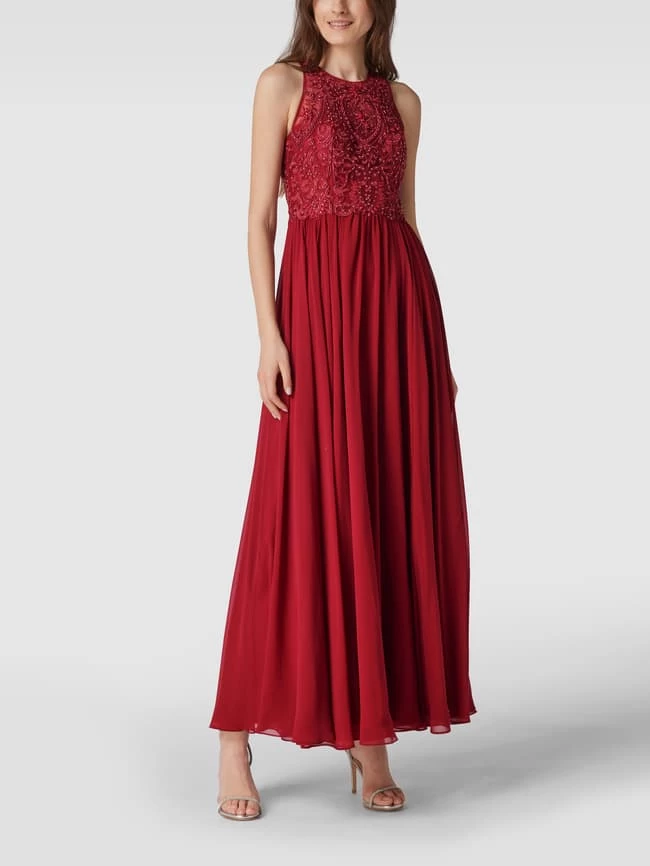 Laona Abendkleid Mit Strassteinen - Kirschrot 4 Laona Abendkleid Mit Strassteinen - Kirschrot – Bild 4