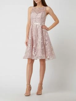 Jake*s-shop 56 Luxuar Cocktailkleid Aus Organza Mit Stickereien - Mauve
