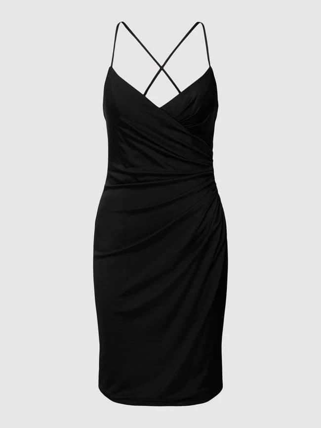Luxuar Cocktailkleid In Wickel-Optik - Schwarz 2 Luxuar Cocktailkleid In Wickel-Optik - Schwarz – Bild 2