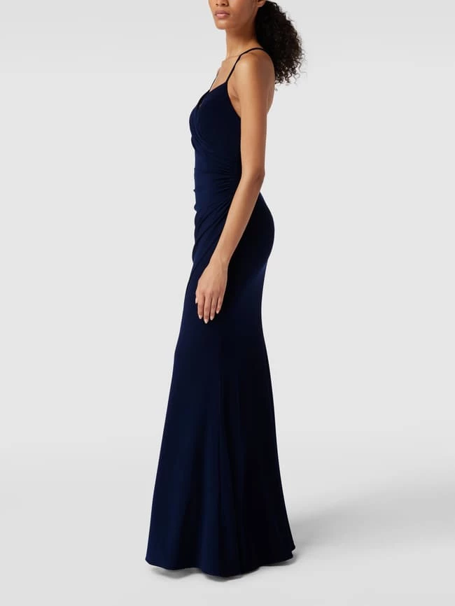 Luxuar Abendkleid Mit Gelegten Falten - Dunkelblau 4 Luxuar Abendkleid Mit Gelegten Falten - Dunkelblau – Bild 4