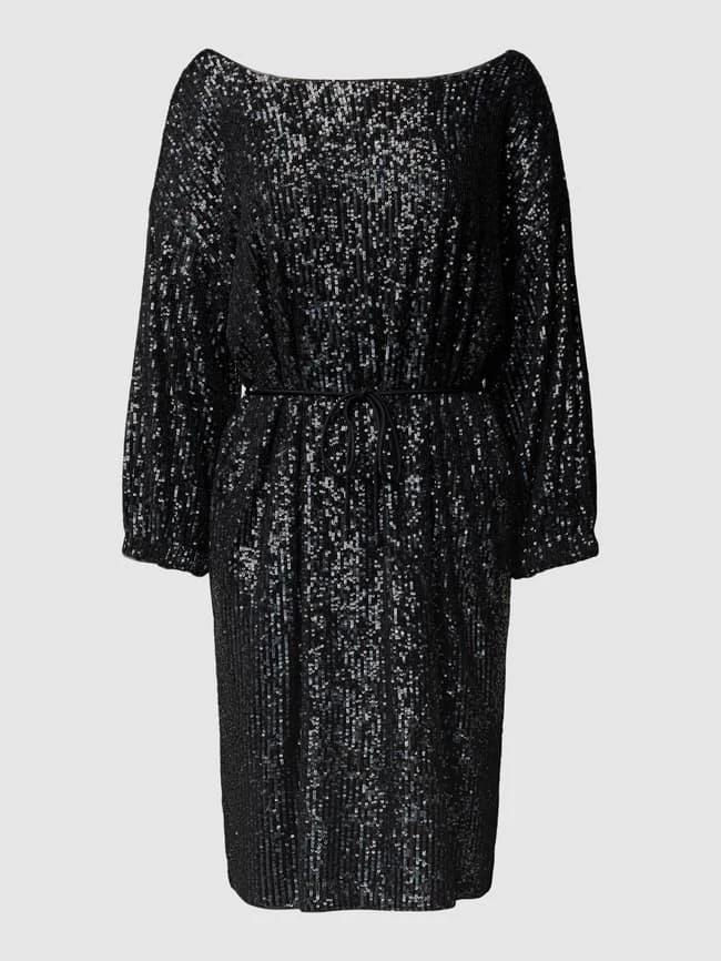 S.Oliver BLACK LABEL Minikleid Mit Paillettenbesatz - Schwarz 2 S.Oliver BLACK LABEL Minikleid Mit Paillettenbesatz - Schwarz – Bild 2