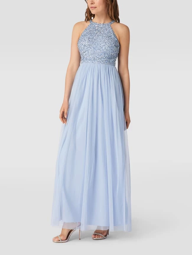 Jake*s Cocktail Abendkleid Mit Paillettenbesatz - Hellblau 4 Jake*s Cocktail Abendkleid Mit Paillettenbesatz - Hellblau – Bild 4