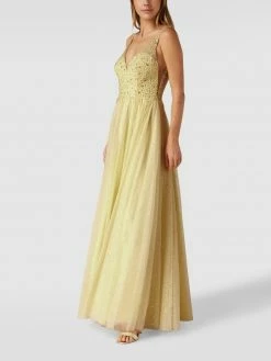 Mascara Abendkleid Mit Glitter-Effekt - Gelb