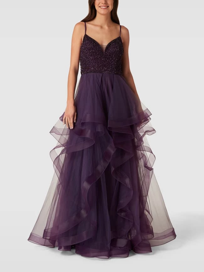 Mascara Abendkleid Mit Ziersteinbesatz - Purple 1 Mascara Abendkleid Mit Ziersteinbesatz - Purple