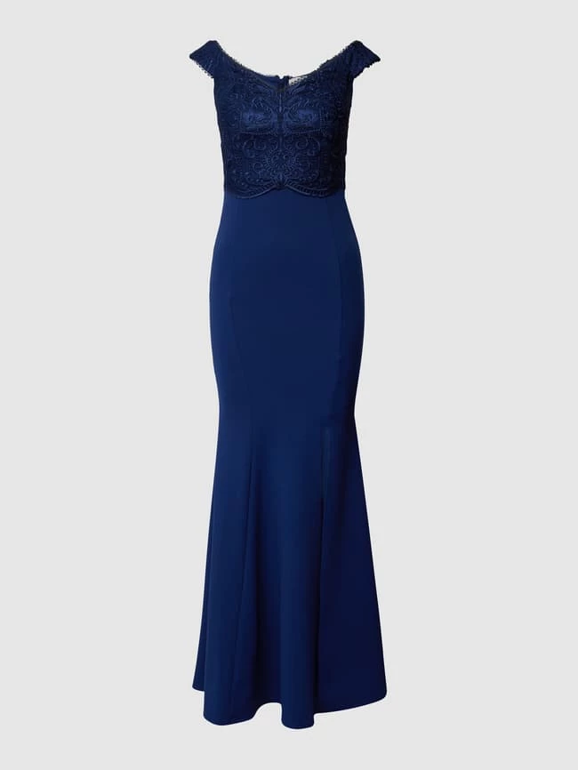 Lipsy Abendkleid Mit Tiefem Gehschlitz - Marineblau 2 Lipsy Abendkleid Mit Tiefem Gehschlitz - Marineblau – Bild 2
