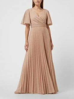 Christian Berg Cocktail Abendkleid Aus Chiffon - Altrosa Meliert