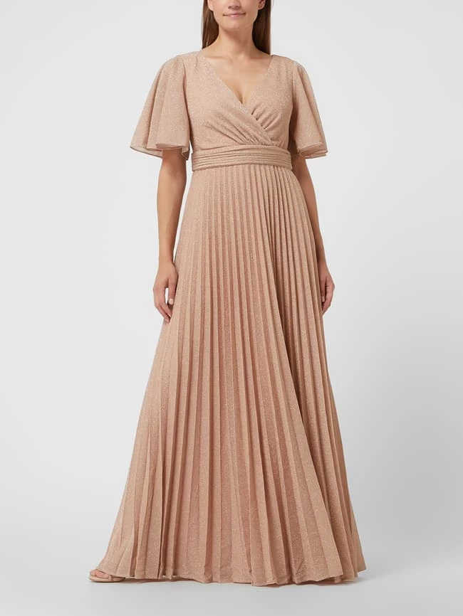 Christian Berg Cocktail Abendkleid Aus Chiffon - Altrosa Meliert 1 Christian Berg Cocktail Abendkleid Aus Chiffon - Altrosa Meliert