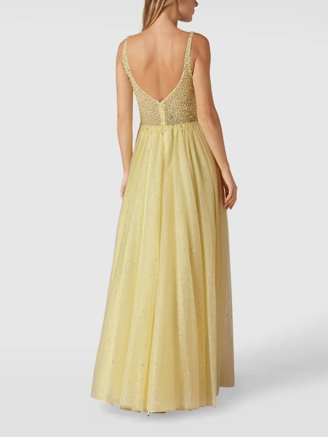 Mascara Abendkleid Mit Glitter-Effekt - Gelb 5 Mascara Abendkleid Mit Glitter-Effekt - Gelb – Bild 5