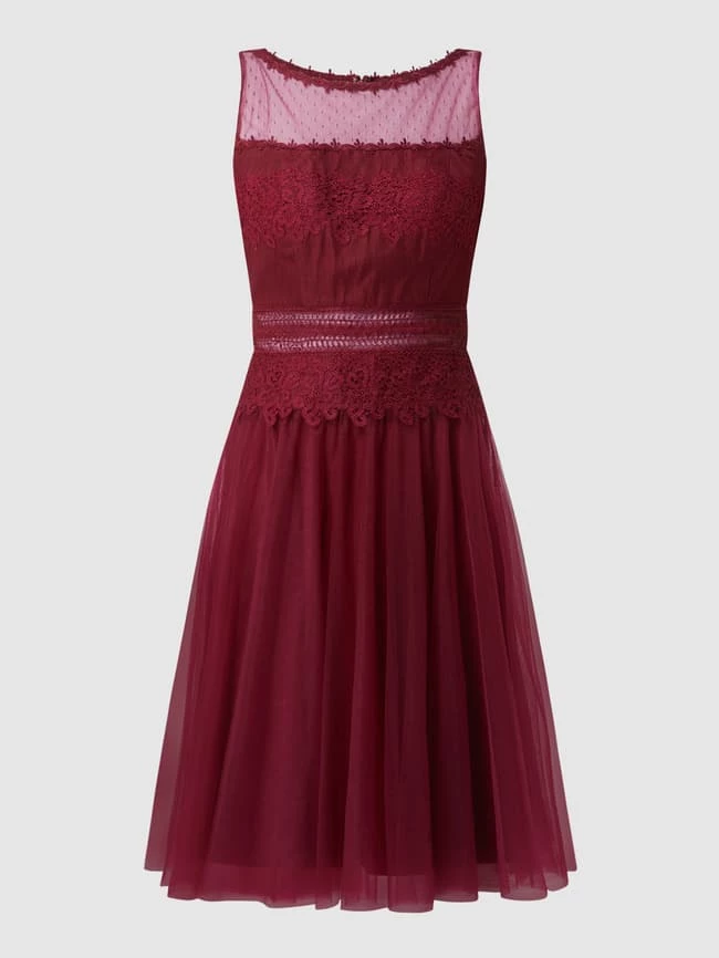 Luxuar Cocktailkleid Aus Tüll - Dunkelrot 2 Luxuar Cocktailkleid Aus Tüll - Dunkelrot – Bild 2