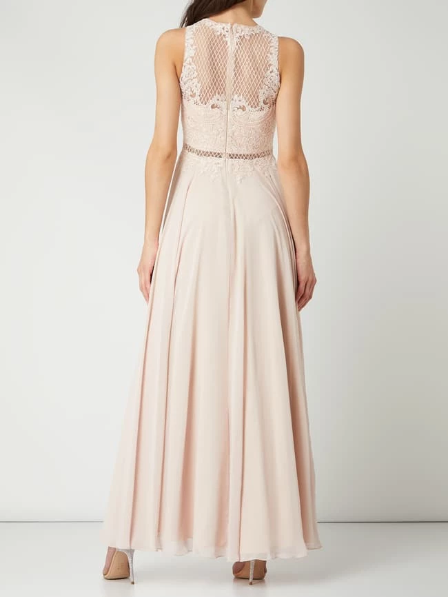 Laona Abendkleid Aus Tüll Und Chiffon Mit Stickereien - Beige 4 Laona Abendkleid Aus Tüll Und Chiffon Mit Stickereien - Beige – Bild 4