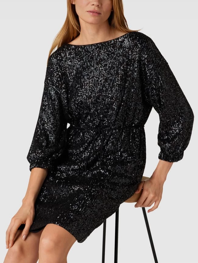 S.Oliver BLACK LABEL Minikleid Mit Paillettenbesatz - Schwarz 3 S.Oliver BLACK LABEL Minikleid Mit Paillettenbesatz - Schwarz – Bild 3