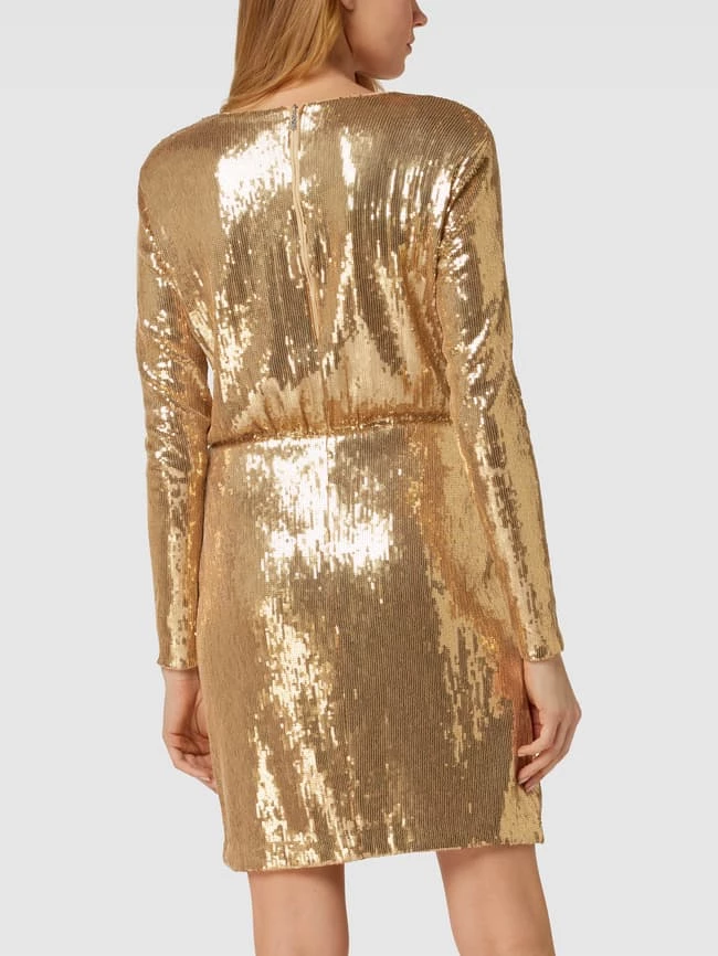 BOSS Knielanges Kleid Mit Paillettenbesatz Modell 'Epalleta' - Gold 5 BOSS Knielanges Kleid Mit Paillettenbesatz Modell 'Epalleta' - Gold – Bild 5