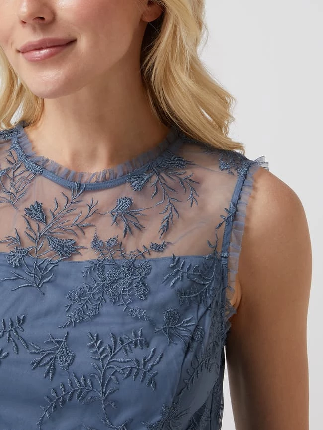 Esprit Collection Cocktailkleid Aus Organza - Rauchblau 3 Esprit Collection Cocktailkleid Aus Organza - Rauchblau – Bild 3