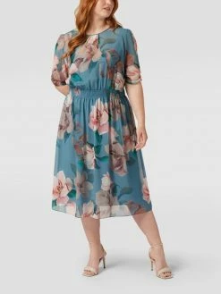 Swing Curve Cocktailkleid Mit Floralem Muster - Bleu