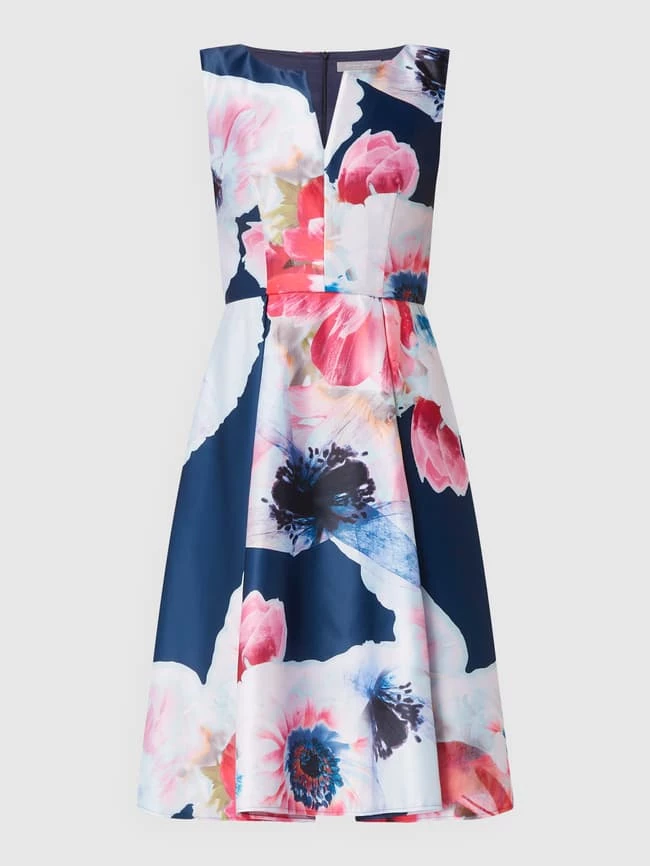 Christian Berg Cocktail Cocktailkleid Aus Satin - Marineblau Meliert 2 Christian Berg Cocktail Cocktailkleid Aus Satin - Marineblau Meliert – Bild 2