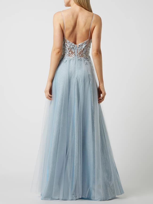 Luxuar Abendkleid Mit Ornamentalen Stickereien - Hellblau 5 Luxuar Abendkleid Mit Ornamentalen Stickereien - Hellblau – Bild 5