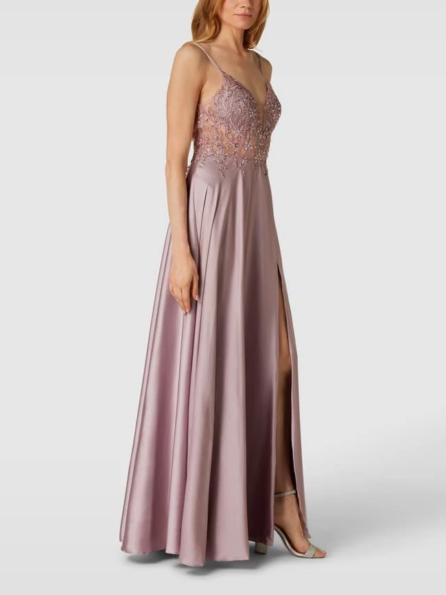 Luxuar Abendkleid Mit Ziersteinbesatz - Mauve 4 Luxuar Abendkleid Mit Ziersteinbesatz - Mauve – Bild 4