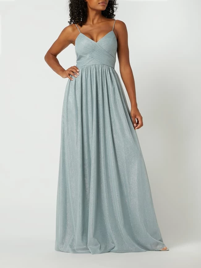 Jake*s Cocktail Abendkleid Mit Glitter-Effekt - Schilf 1 Jake*s Cocktail Abendkleid Mit Glitter-Effekt - Schilf