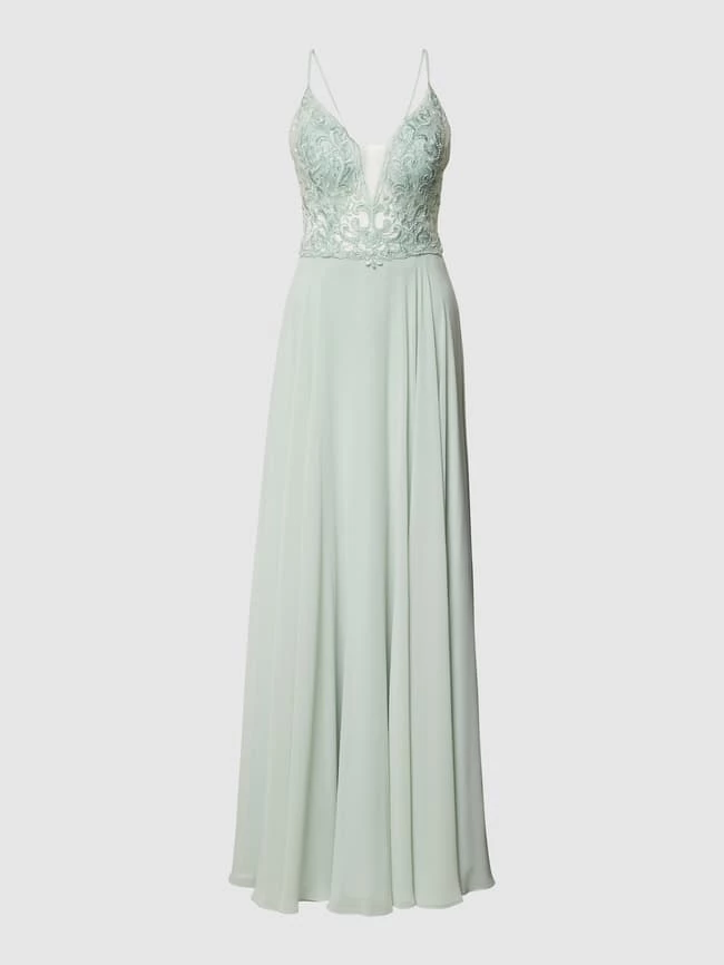 Luxuar Abendkleid Mit Zierbesatz - Grün 2 Luxuar Abendkleid Mit Zierbesatz - Grün – Bild 2