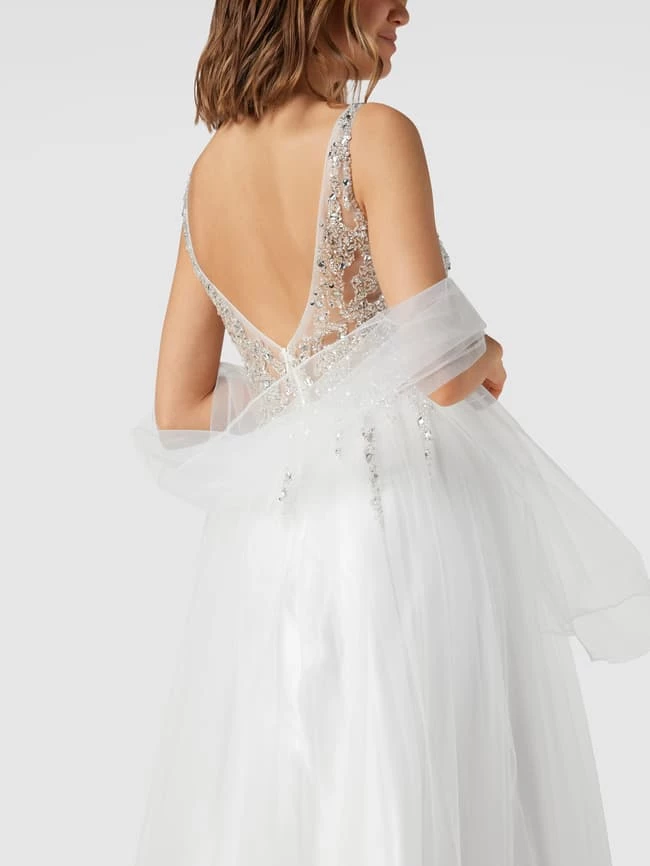 Mascara Abendkleid In Maxilänge Aus Tüll - Offwhite 6 Mascara Abendkleid In Maxilänge Aus Tüll - Offwhite – Bild 6