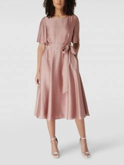 Swing Cocktailkleid Mit Taillengurt - Rosé