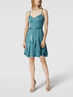 Jake*s-shop 18 V.M. Cocktailkleid Mit Volantrock - Petrol