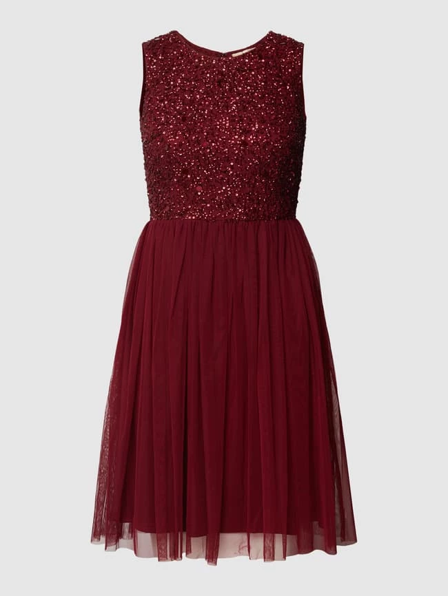 LACE & BEADS Cocktailkleid Mit Paillettenbesatz - Bordeaux Rot 2 LACE & BEADS Cocktailkleid Mit Paillettenbesatz - Bordeaux Rot – Bild 2
