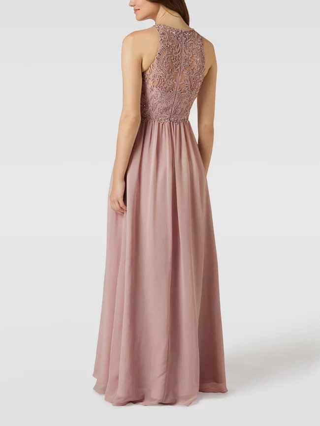 Laona Abendkleid Mit Floralen Stickereien Und Zierbesatz - Altrosa 5 Laona Abendkleid Mit Floralen Stickereien Und Zierbesatz - Altrosa – Bild 5