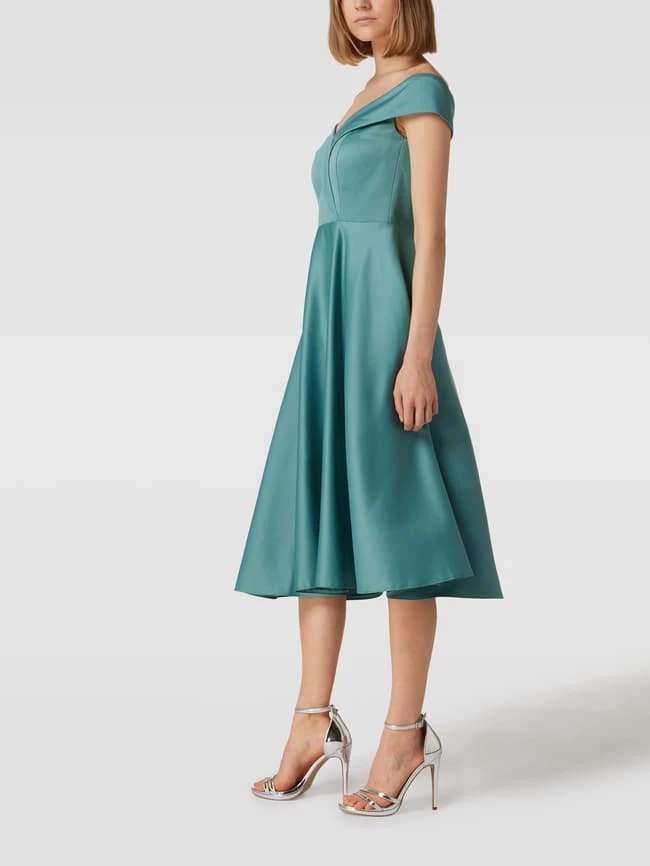TROYDEN COLLECTION Cocktailkleid Im Off-Shoulder-Design - Mint 1 TROYDEN COLLECTION Cocktailkleid Im Off-Shoulder-Design - Mint