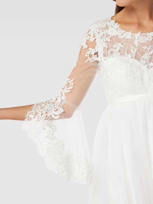 Luxuar Abendkleid Mit Spitzenbesatz - Offwhite 6 Luxuar Abendkleid Mit Spitzenbesatz - Offwhite – Bild 6