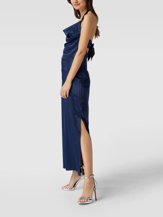 Paradi Abendkleid Mit Wasserfall-Ausschnitt - Dunkelblau 4 Paradi Abendkleid Mit Wasserfall-Ausschnitt - Dunkelblau – Bild 4