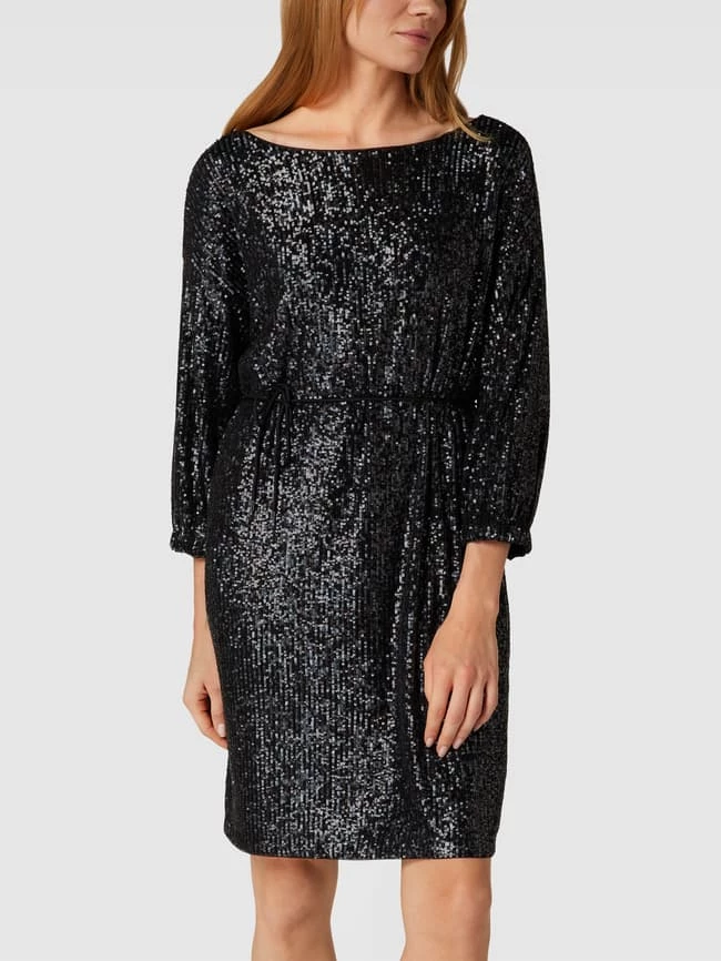 S.Oliver BLACK LABEL Minikleid Mit Paillettenbesatz - Schwarz 4 S.Oliver BLACK LABEL Minikleid Mit Paillettenbesatz - Schwarz – Bild 4