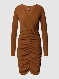 Pieces Kleid Mit Raffung Modell 'LINA' - Camel