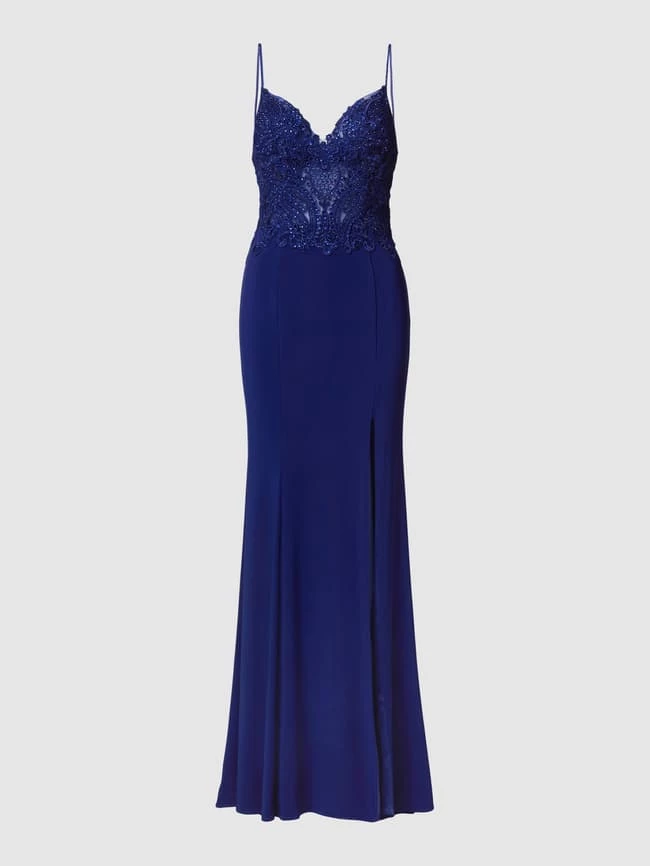 Mascara Abendkleid Mit Ziersteinbesatz - Blau 2 Mascara Abendkleid Mit Ziersteinbesatz - Blau – Bild 2